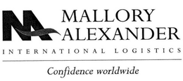 M MALLORY ALEXANDER INTERNATIONAL LOGISTICS CONFIDENCE WORLDWIDE trademark