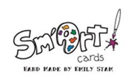 SM'ART! CARDS HAND MADE BY EMILY STAM trademark