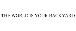 THE WORLD IS YOUR BACKYARD trademark