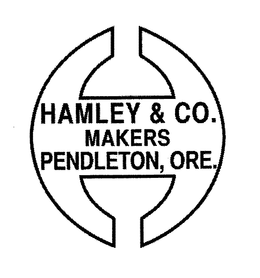 H HAMLEY & CO. MAKERS PENDLETON, ORE. trademark