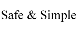 SAFE & SIMPLE trademark