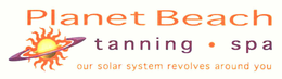 PLANET BEACH TANNING · SPA OUR SOLAR SYSTEM REVOLVES AROUND YOU trademark