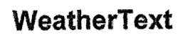 WEATHERTEXT trademark