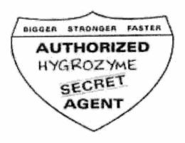 BIGGER STRONGER FASTER AUTHORIZED HYGROZYME SECRET AGENT trademark