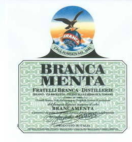 BRANCA F.LLI BRANCA MILANO CASA FONDATA NEL 1845 BRANCA MENTA FRATELLI BRANCA - DISTILLERIE MILANO - VIA BRILETTO - VICINO ALLA CHIESA DI S.  TOMASO trademark