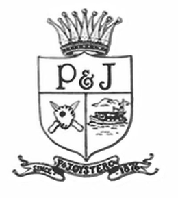 P&J P&JOYSTERS SINCE 1876 trademark