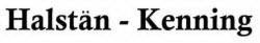 HALSTÄN - KENNING trademark