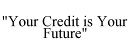 "YOUR CREDIT IS YOUR FUTURE" trademark