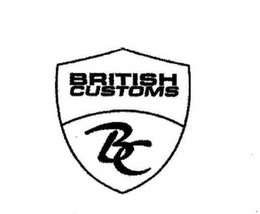 BC BRITISH CUSTOMS trademark