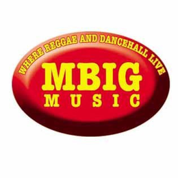 MBIG MUSIC WHERE REGGAE & DANCEHALL LIVES trademark