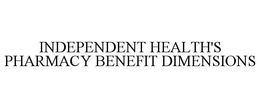 INDEPENDENT HEALTH'S PHARMACY BENEFIT DIMENSIONS trademark