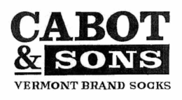 CABOT & SONS VERMONT BRAND SOCKS trademark
