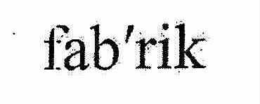 FAB'RIK trademark