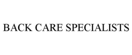 BACK CARE SPECIALISTS trademark