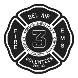 BEL AIR VOLUNTEER FIRE CO. ESTABLISHED 1890 HARFORD COUNTY, MARYLAND FIRE 3 EMS trademark