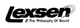 LEXSEN THE PHILOSOPHY OF SOUND trademark