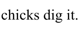 CHICKS DIG IT. trademark