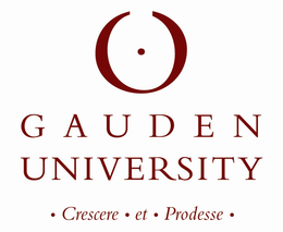 GAUDEN UNIVERSITY · CRESCERE · ET · PRODESSE · trademark