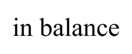 IN BALANCE trademark