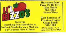 LI'L RIZZO'S FEATURING EVERYTHING FROM SANDWICHES TO STEAKS & SALADS THAT ARE A MEAL AND OUR GOURMENT PIZZA & PASTAS trademark