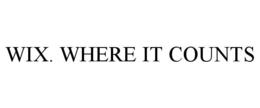 WIX. WHERE IT COUNTS trademark