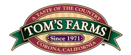 A TASTE OF THE COUNTRY TOM'S FARMS SINCE 1971 CORONA CALIFORNIA trademark