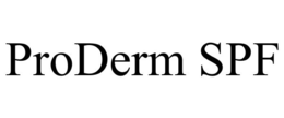 PRODERM SPF trademark