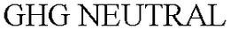 GHG NEUTRAL trademark