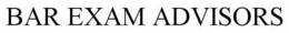 BAR EXAM ADVISORS trademark