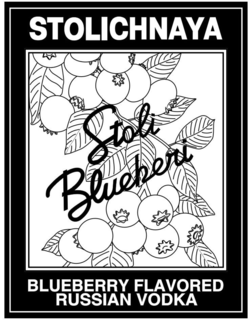 STOLICHNAYA STOLI BLUEBERI BLUEBERRY FLAVORED RUSSIAN VODKA trademark