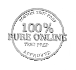 100% PURE ONLINE BOSTON TEST PREP TEST PREP APPROVED trademark
