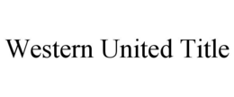 WESTERN UNITED TITLE trademark