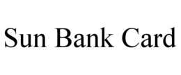 SUN BANK CARD trademark