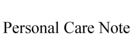 PERSONAL CARE NOTE trademark