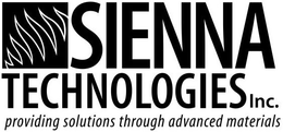 SIENNA TECHNOLOGIES INC. PROVIDING SOLUTIONS THROUGH ADVANCED MATERIALS trademark