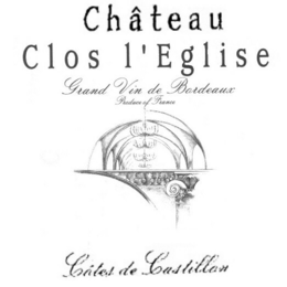 CHÂTEAU CLOS L'EGLISE GRAND VIN DE BORDEAUX PRODUCT OF FRANCE COTES DE CASTILLON trademark