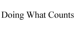 DOING WHAT COUNTS trademark