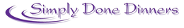 SIMPLY DONE DINNERS trademark