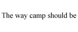 THE WAY CAMP SHOULD BE trademark