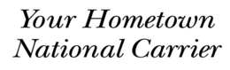 YOUR HOMETOWN NATIONAL CARRIER trademark
