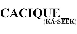 CACIQUE (KA-SEEK) trademark