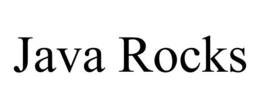 JAVA ROCKS trademark