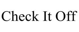 CHECK IT OFF trademark