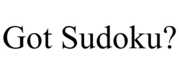 GOT SUDOKU? trademark