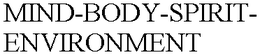 MIND-BODY-SPIRIT-ENVIRONMENT trademark