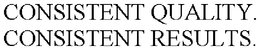 CONSISTENT QUALITY. CONSISTENT RESULTS. trademark
