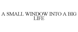 A SMALL WINDOW INTO A BIG LIFE trademark
