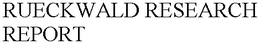 RUECKWALD RESEARCH REPORT trademark