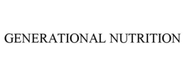 GENERATIONAL NUTRITION trademark