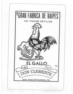 GRAN FABRICA DE NAIPES DC TODOS ESTILOS EL GALLO DON CLEMENTE trademark
